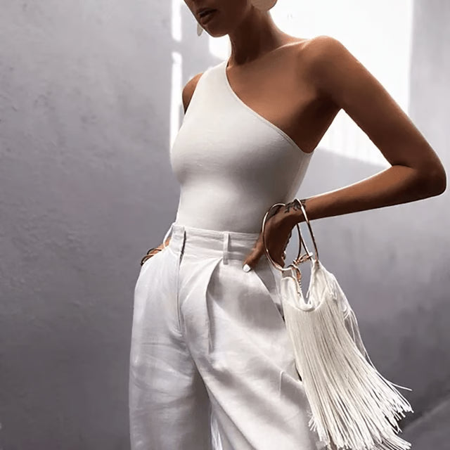 FlexOne Asymmetrical Sports Crop Top