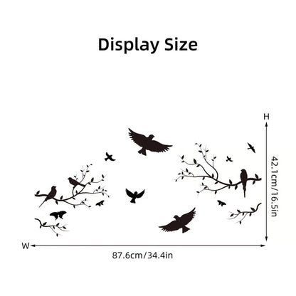 Kids Room Decoration Branch Bird Silhouette Wall Stickers, Living Room Wall Decals, DIY Home Bedroom Decor