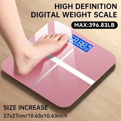 Electronic Digital Bathroom Scale with LCD Display and Temperature Function
