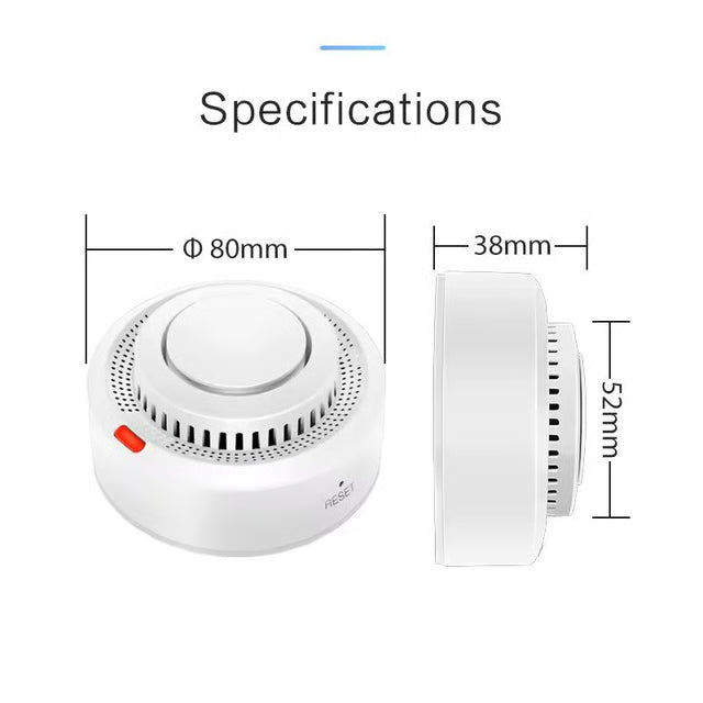 Smart WiFi Smoke Detector Alarm with 85dB Alert and App Control for Home Safety
