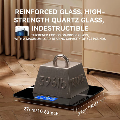 Electronic Digital Bathroom Scale with LCD Display and Temperature Function